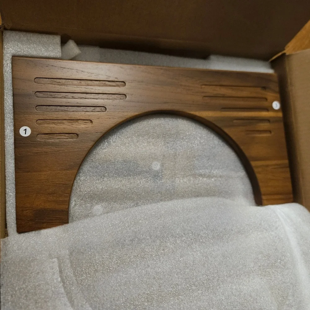 Teak Wood Toilet Stool Natural Brown Ergonomic Spa Style Bathroom Step New